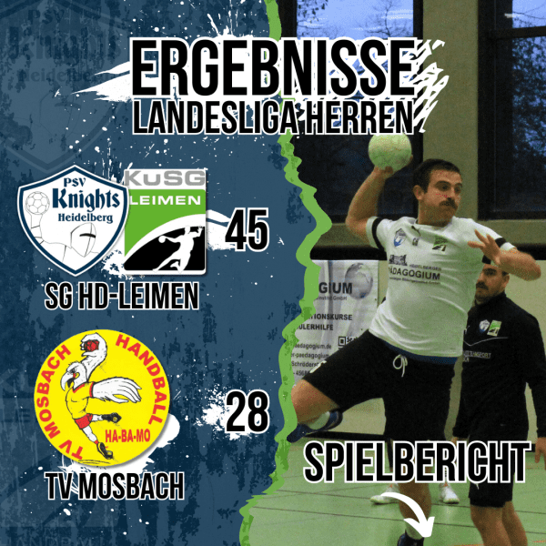 Torreiche Partie in Mosbach und erste durchgehend überzeugende Leistung auswärts! 28:45 (12:22)