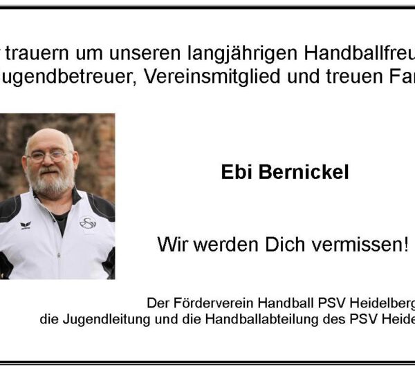 Wir trauern um Ebi